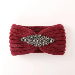 Accessoires En Juwelen<Blancheporte Headband in tricot met juweel bordeaux