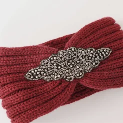 Accessoires En Juwelen<Blancheporte Headband in tricot met juweel bordeaux