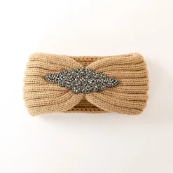 Accessoires En Juwelen<Blancheporte Headband in tricot met juweel beige