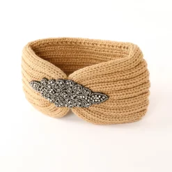 Accessoires En Juwelen<Blancheporte Headband in tricot met juweel beige