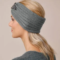 Accessoires En Juwelen<Blancheporte Headband in tricot met juweel grijs