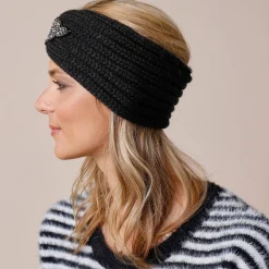 Accessoires En Juwelen<Blancheporte Headband in tricot met juweel zwart