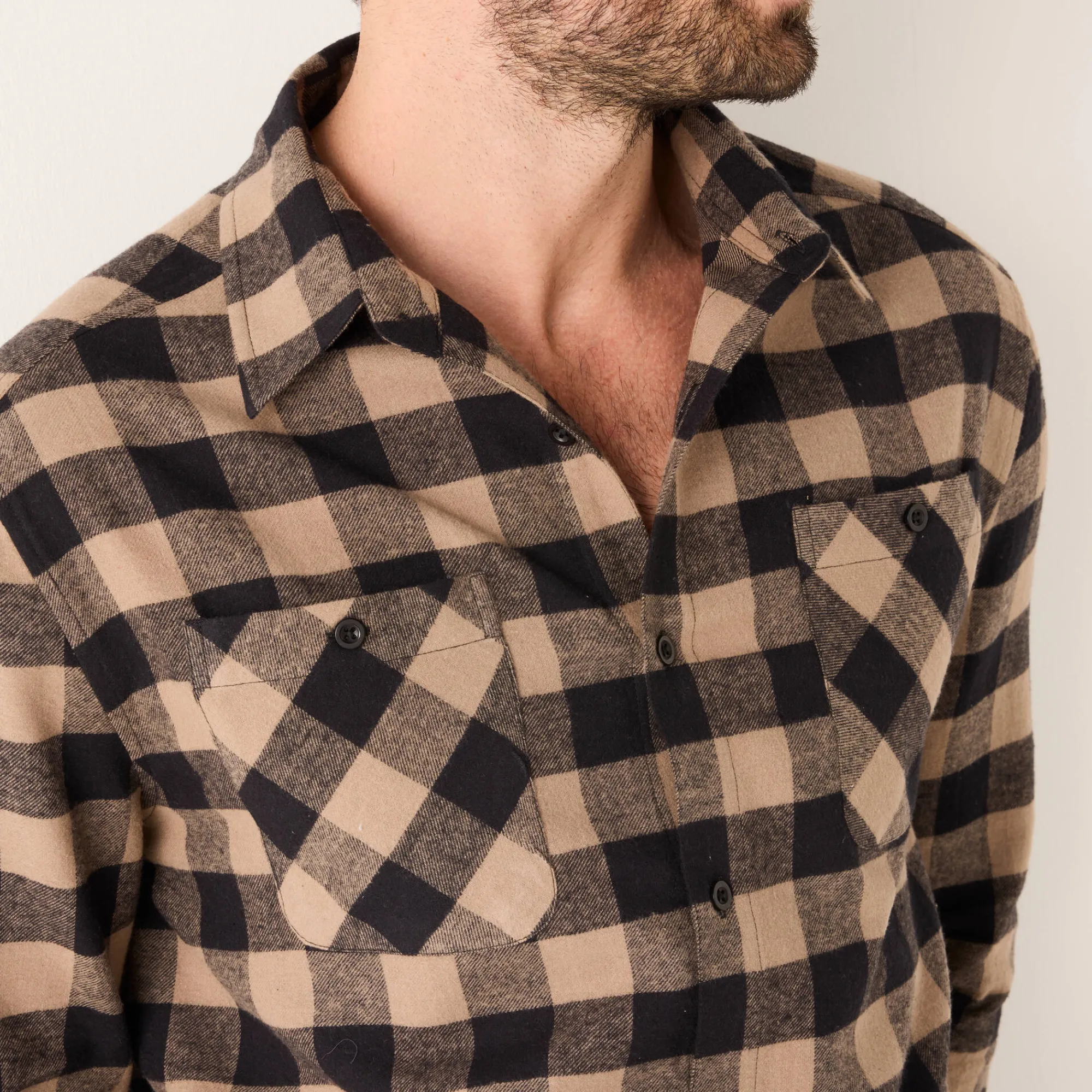 T-Shirt, Hemd En Polo<Blancheporte Hemd in flanel met Schotse ruiten bruin / zwart