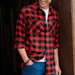 T-Shirt, Hemd En Polo<Blancheporte Hemd in flanel met Schotse ruiten rood / zwart
