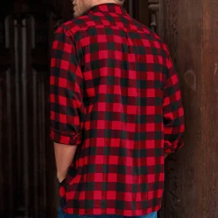 T-Shirt, Hemd En Polo<Blancheporte Hemd in flanel met Schotse ruiten rood / zwart