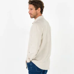 T-Shirt, Hemd En Polo<Blancheporte Hemd in katoen-linnen, lange mouwen en knoopsluiting grijsbeige