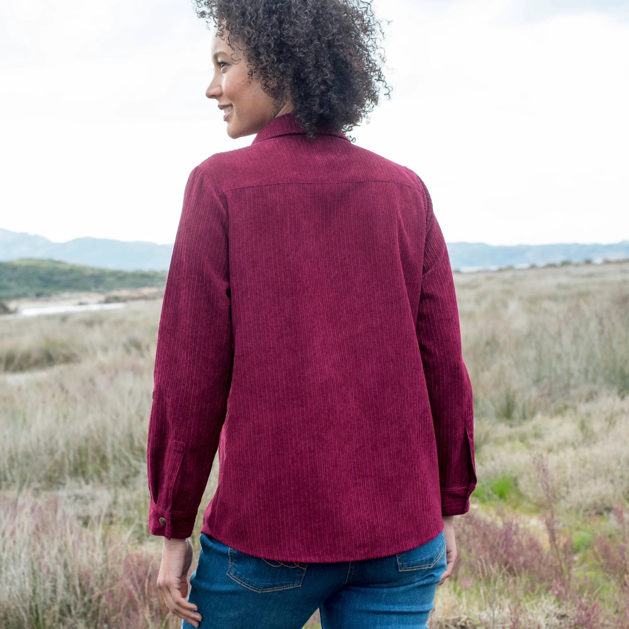 Bloes En Tuniek<Blancheporte Hemd in ribvelours pruim