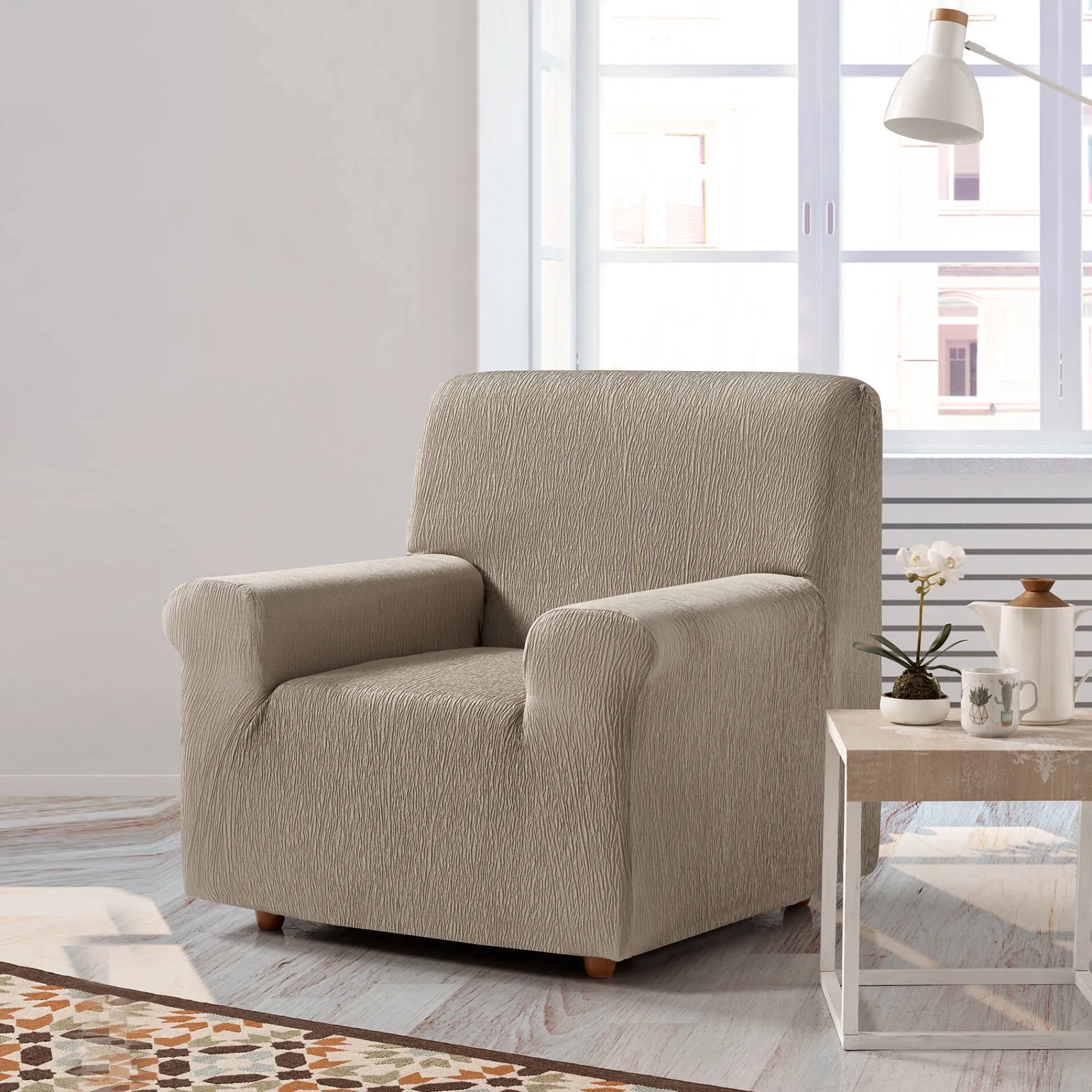 Zitbankhoes<Blancheporte Hoes voor fauteuil en zitbank 'Beta' taupe