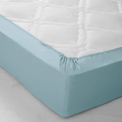 Hoeslaken<Colombine Hoeslaken in effen jersey, hoeken van 26 cm celadon