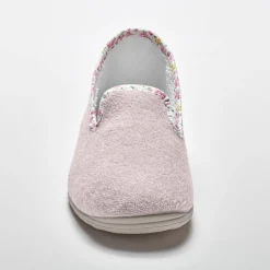 Sloffen|Sloffen<Blancheporte Hoge pantoffels - badstof zandkleur