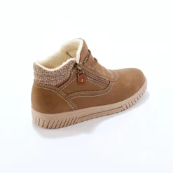 Baskets En Sneakers|Schoenen<Blancheporte Hoge sneakers met gebreide rand taupe
