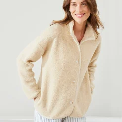 Peignoir En Kamerjas<Blancheporte Homewear jasje in lusjesstof grijsbeige