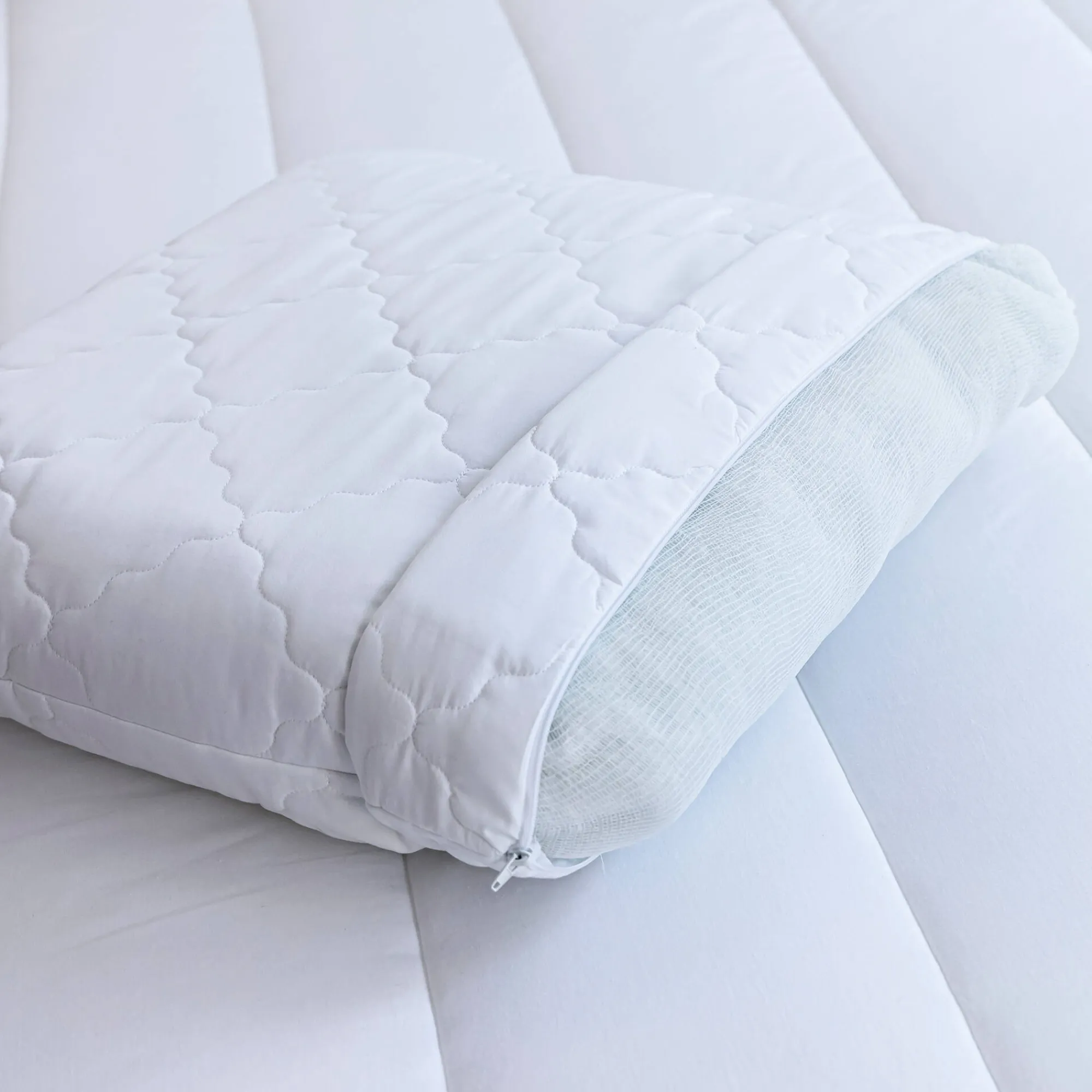 Hoofdkussen<Blancheporte Hoofdkussen voor de nek, medium comfort wit