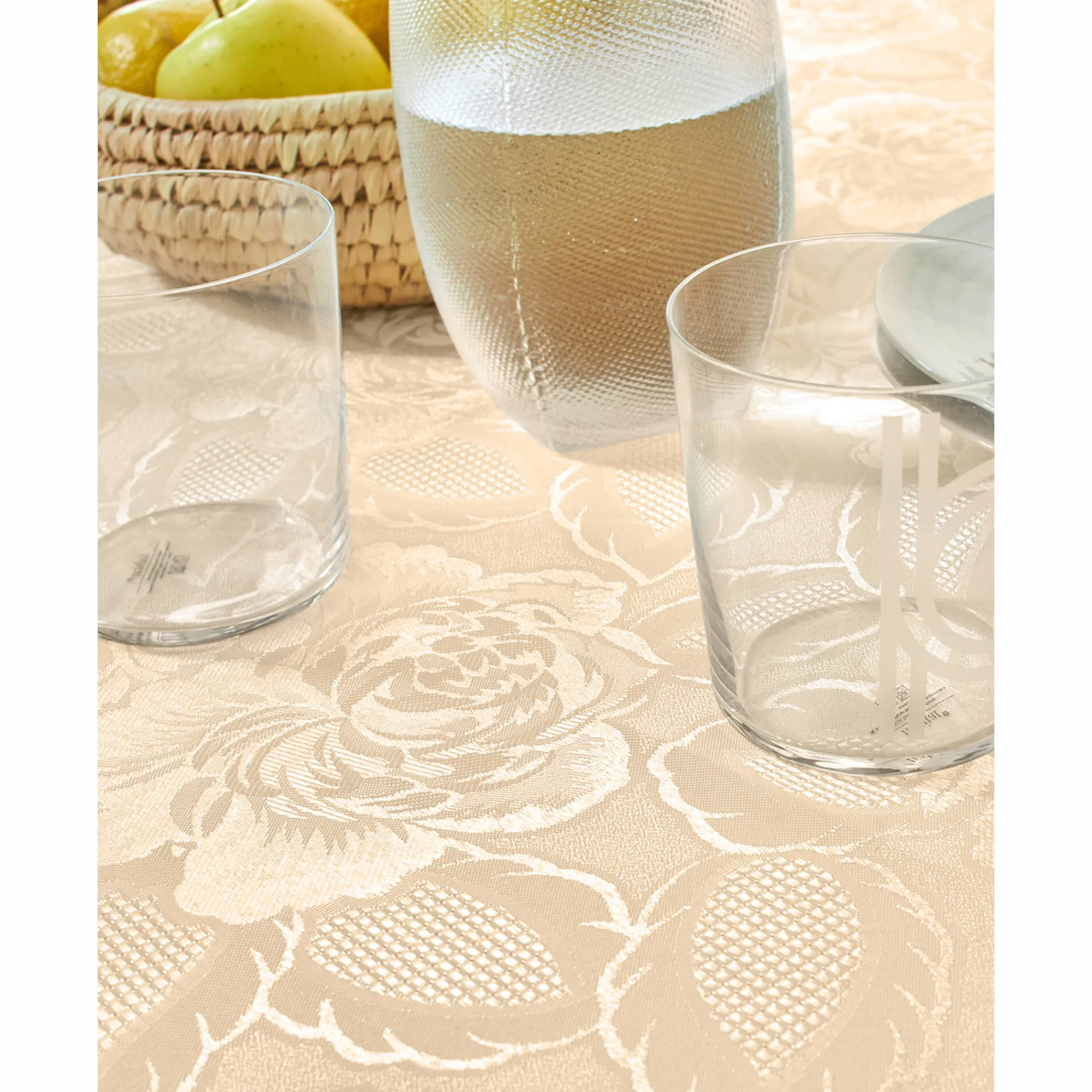 Feesttafel|Tafellaken En Tafelloper<Blancheporte Jacquard tafellaken in damast vanille