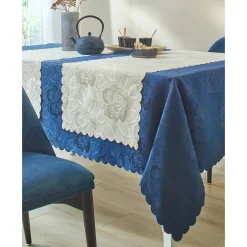 Feesttafel|Tafellaken En Tafelloper<Blancheporte Jacquard tafellaken in damast nachtblauw