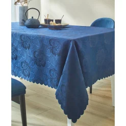 Feesttafel|Tafellaken En Tafelloper<Blancheporte Jacquard tafellaken in damast nachtblauw