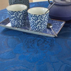 Feesttafel|Tafellaken En Tafelloper<Blancheporte Jacquard tafellaken in damast nachtblauw
