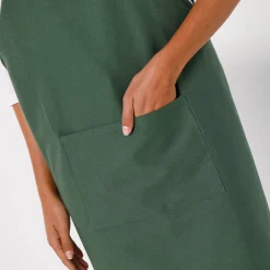 Schorten<Blancheporte Japanse keukenschort in effen katoen, personaliseerbaar groen