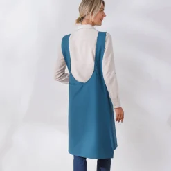 Schorten<Blancheporte Japanse keukenschort in effen katoen, personaliseerbaar blauw