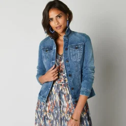 Jas En Mantel<Blancheporte Jasje in jeans met borduursel bleached