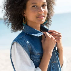 Jas En Mantel<Blancheporte Jasje in jeans, zonder mouwen bleached