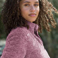 Trui En Vest<Outdoor Collection Jasje in pluchetricot chiné pruim
