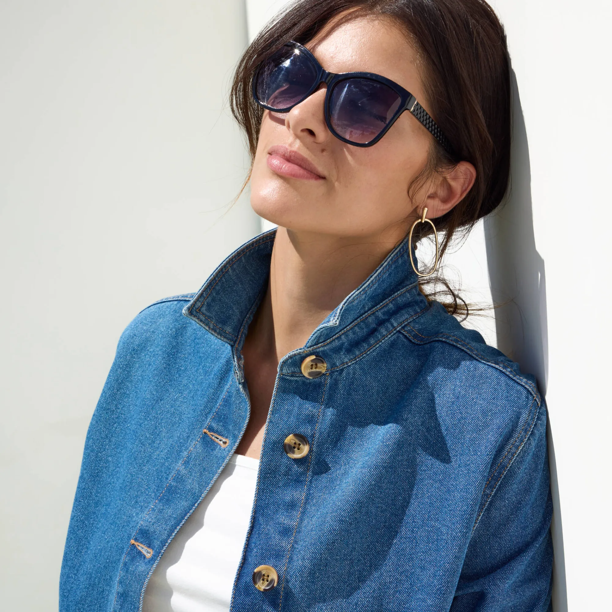 Jas En Mantel<Blancheporte Jasje met knoopsluiting, jeans stone