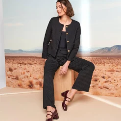 Feestoutfits Dames|Jas En Mantel<Blancheporte Jasje met knoopsluiting, tweed zwart