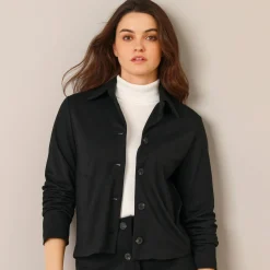 Jas En Mantel<Blancheporte Jasje met knopen, milanotricot zwart
