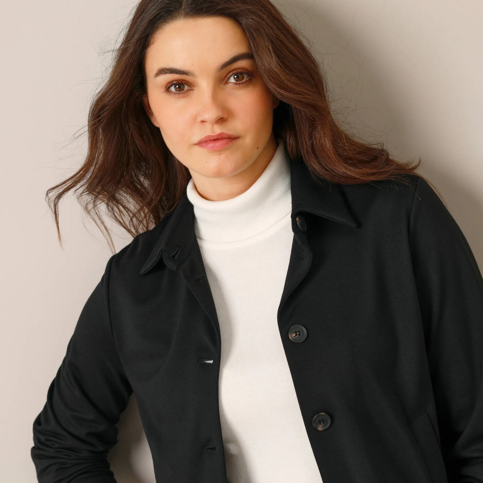 Jas En Mantel<Blancheporte Jasje met knopen, milanotricot zwart