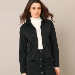 Jas En Mantel<Blancheporte Jasje met knopen, milanotricot zwart