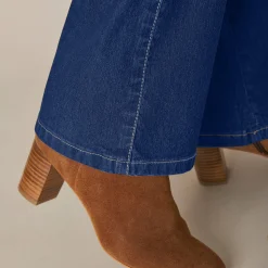 Jeans|Broek<Blancheporte Jeans in bootcutmodel met hoge taille - binnenpijplengte 75 cm raw