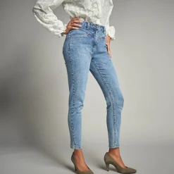Jeans<Lora Zellini Jeans in nauwsluitend 7/8-model stone used