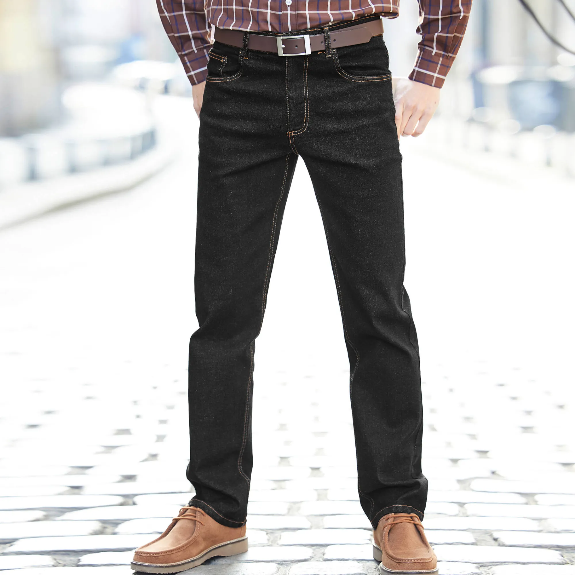 Jeans<Blancheporte Jeans met 5 zakken in rekbaar katoen - binnenpijplengte 82 cm black