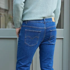 Jeans<Blancheporte Jeans met 5 zakken in rekbaar katoen - binnenpijplengte 82 cm stone