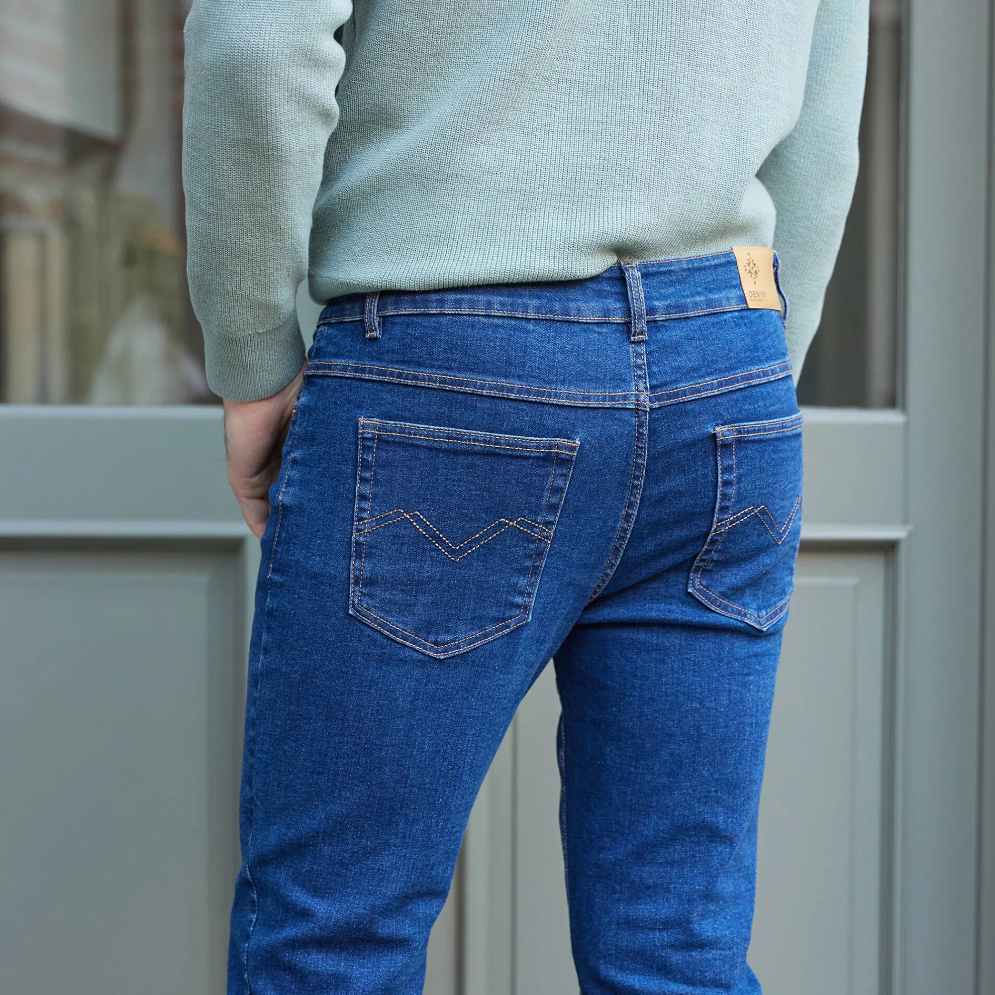 Jeans<Blancheporte Jeans met 5 zakken in rekbaar katoen - binnenpijplengte 82 cm stone