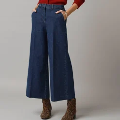 Jeans|Broek<Lora Zellini Jeans met broekrok-effect raw