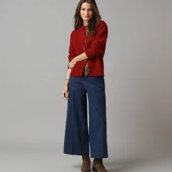 Jeans|Broek<Lora Zellini Jeans met broekrok-effect raw