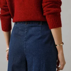 Jeans|Broek<Lora Zellini Jeans met broekrok-effect raw