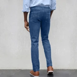 Jeans<Blancheporte Jeans met elastische taille - binnenpijpl. 82 cm stone