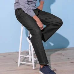 Jeans<Blancheporte Jeans met elastische taille - binnenpijpl. 82 cm black
