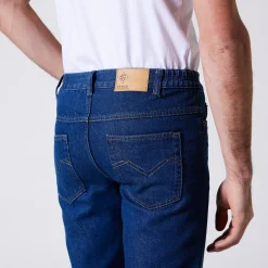 Jeans<Blancheporte Jeans met elastische tailleband opzij - binnenpijplengte 72 cm stone