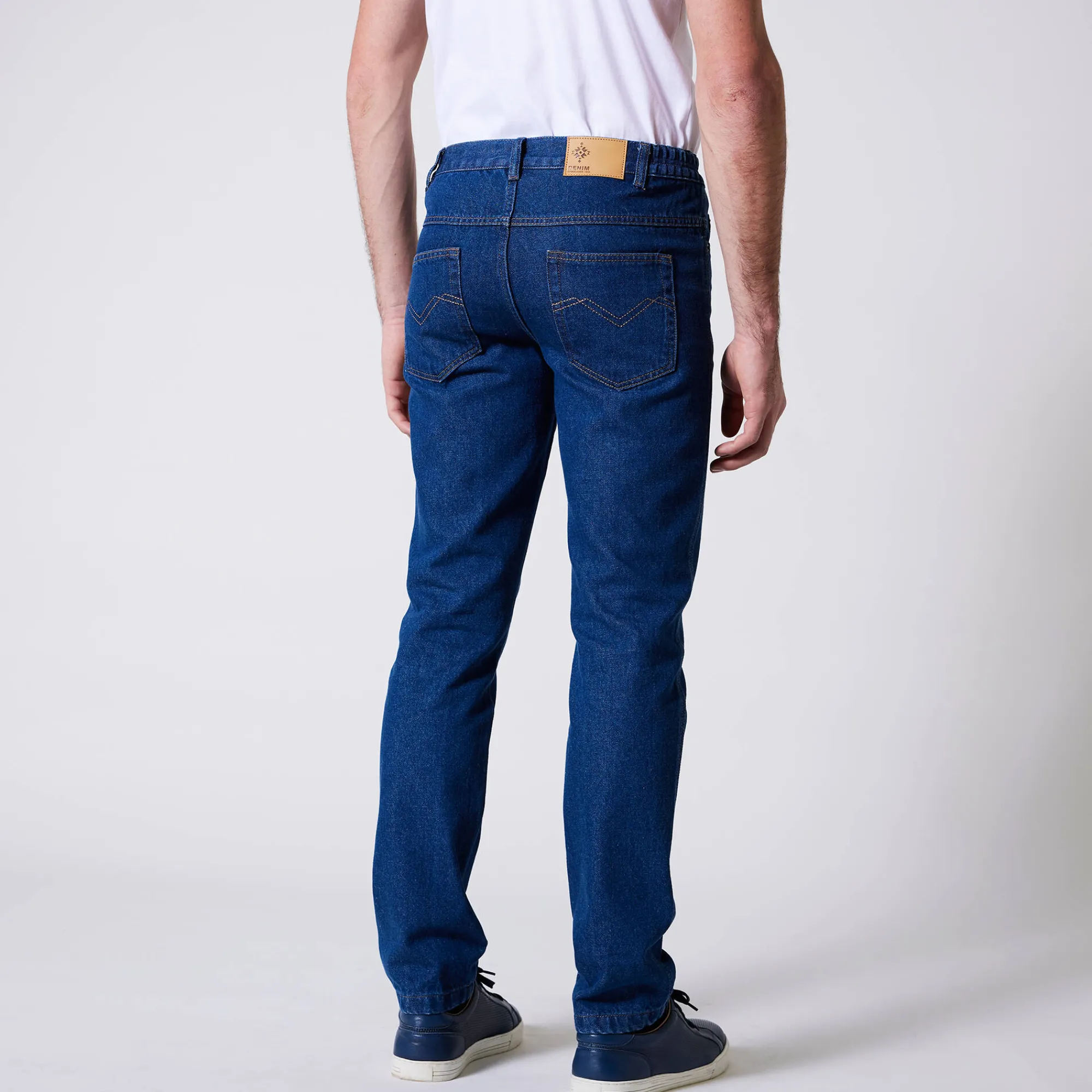 Jeans<Blancheporte Jeans met elastische tailleband opzij - binnenpijplengte 72 cm stone
