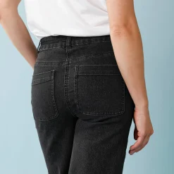 Jeans|Broek<Blancheporte Jeans met hoge taille, voor Kleine Lengtes, binnenpijplengte 60 cm, ruim 7/8-model zwart