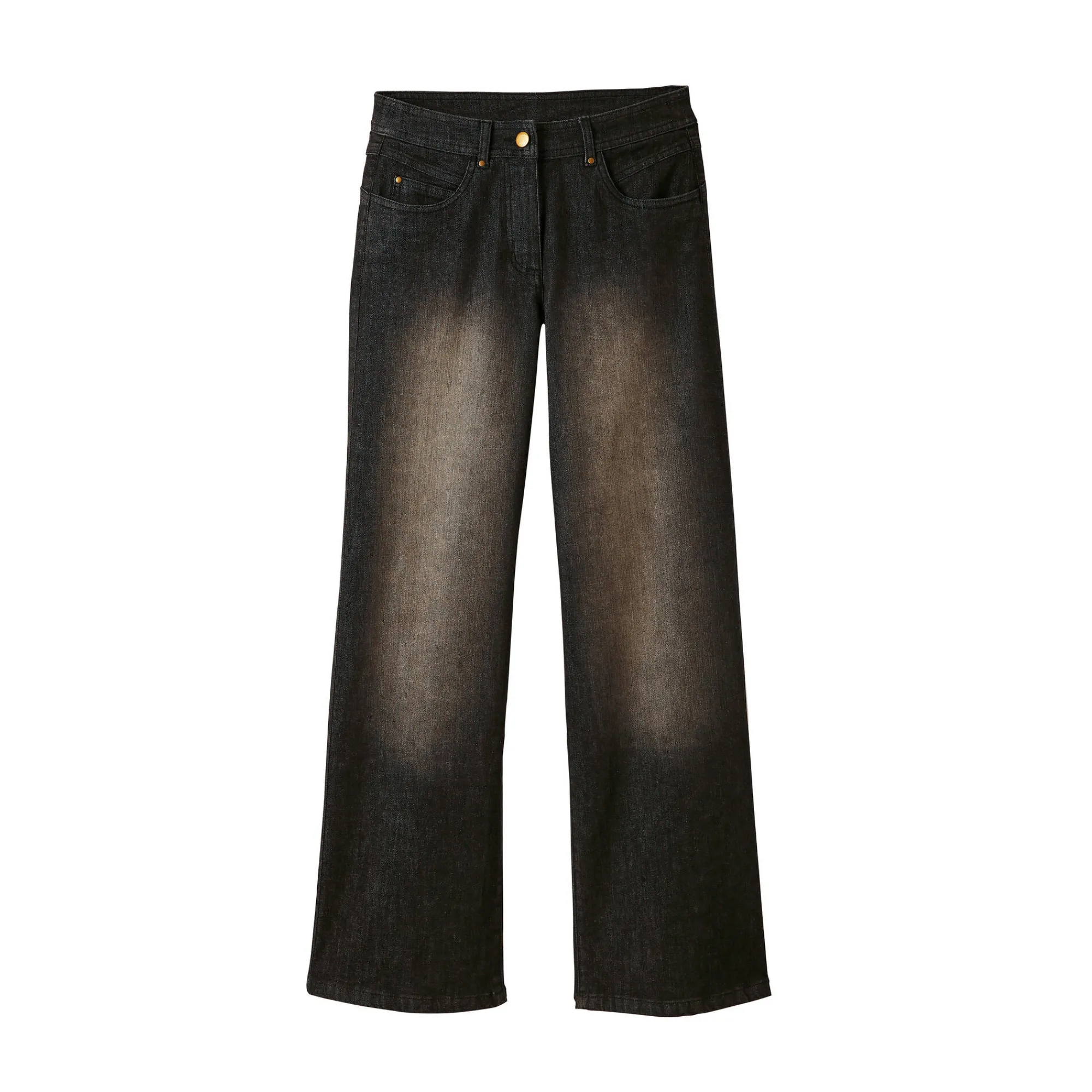 Jeans<Blancheporte Jeans met ruim model, 5 zakken used black