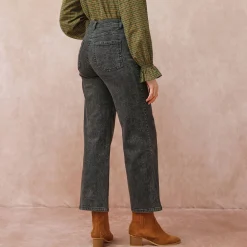 Jeans<Blancheporte Jeans met wijde pijpen, 5 zakken used black