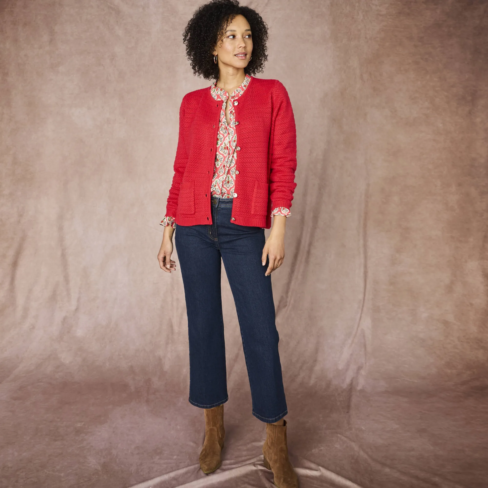 Jeans<Blancheporte Jeans met wijde pijpen, 5 zakken raw