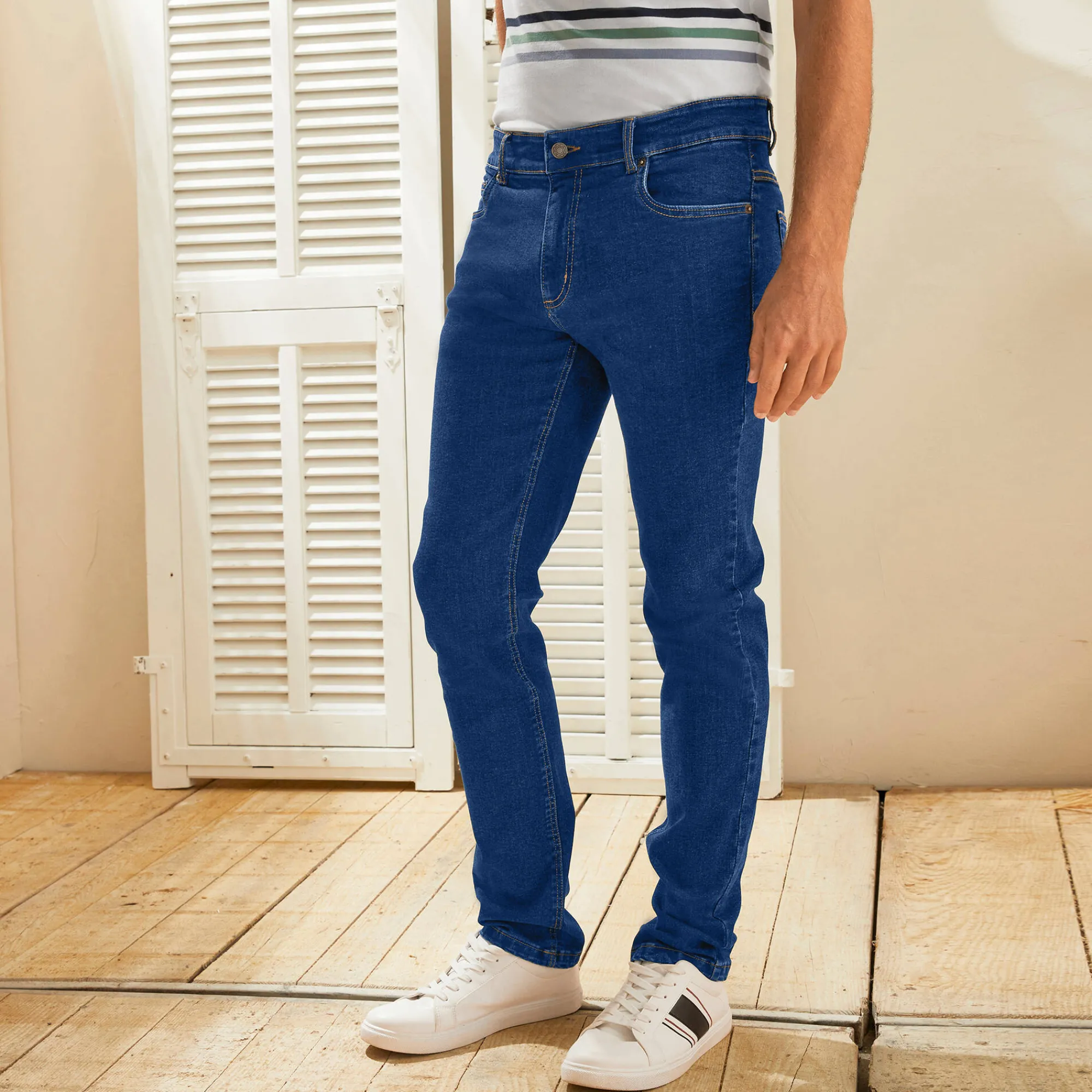 Jeans<Blancheporte Jeans met 5-zakkenmodel, rekbaar katoen - binnenpijplengte 72 cm stone