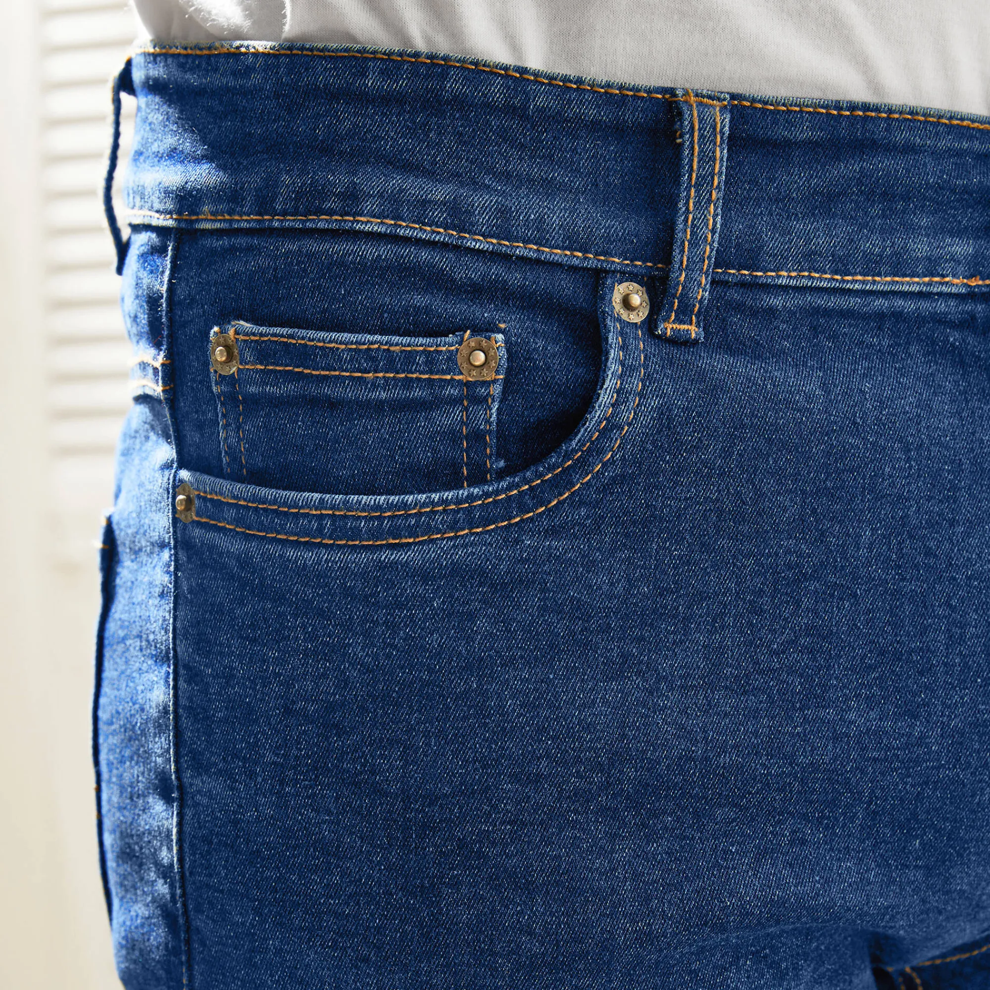 Jeans<Blancheporte Jeans met 5-zakkenmodel, rekbaar katoen - binnenpijplengte 72 cm stone