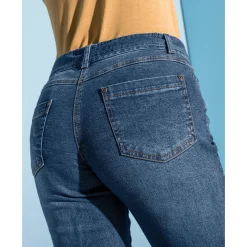 Jeans|Broek<Blancheporte Jeans voor kleine lengtes stone